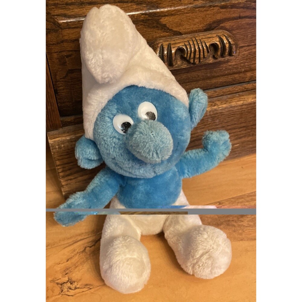 Vintage Smurf Plush Stuffed Toy Peyo Wallace Berrie 1979